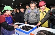 柯文哲視察春節前北市魚類批發及果菜供貨情形