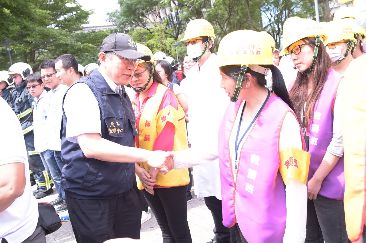 北市舉行萬安40號演習 柯文哲:提醒全民居安思危的重要性
