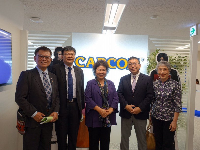 陳菊市長率團參訪日商卡普空 期望媒合高雄體感園區與國際合作