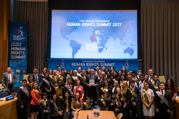 中華國際人權促進會：台灣傑出高中生參加聯合國青少年人權高峰會