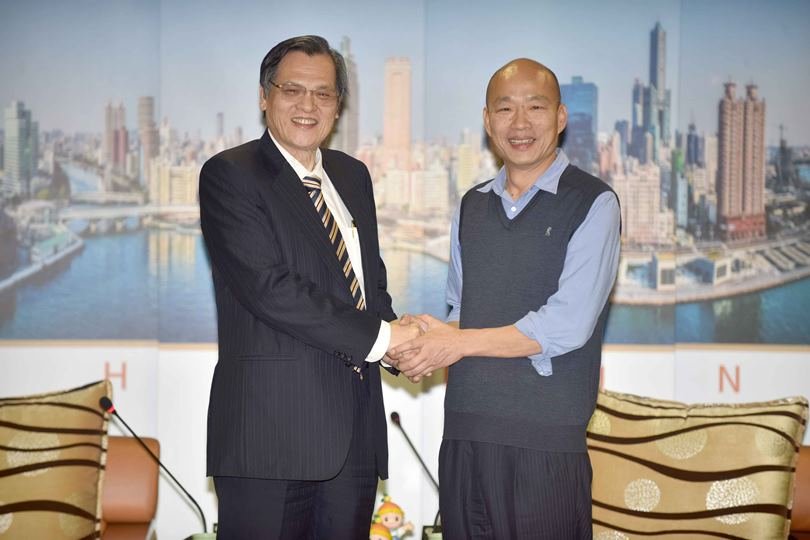 陸委會主委陳明通拜會 韓國瑜盼共謀地方福祉