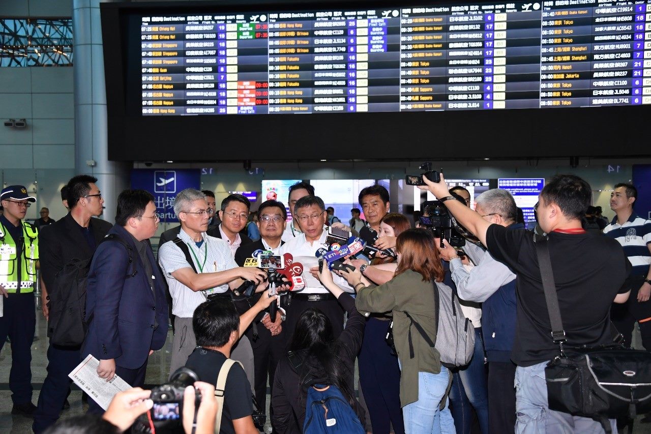 柯文哲前往上海參加雙城論壇 向對岸表達臺灣民眾關心之議題 讓對方多了解臺灣民眾之想法及需求