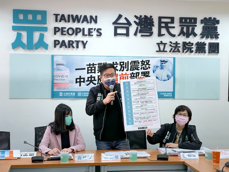 新冠肺炎疫苗採購 民眾黨促透明公開進度