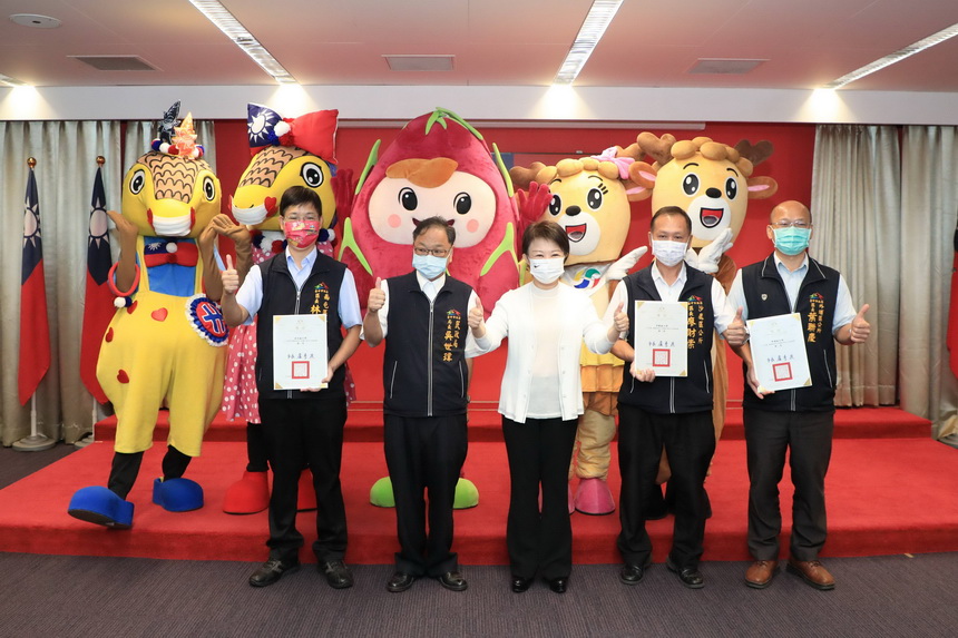 國慶同歡防疫宣導 台中市十區特色人氣吉祥物頒獎