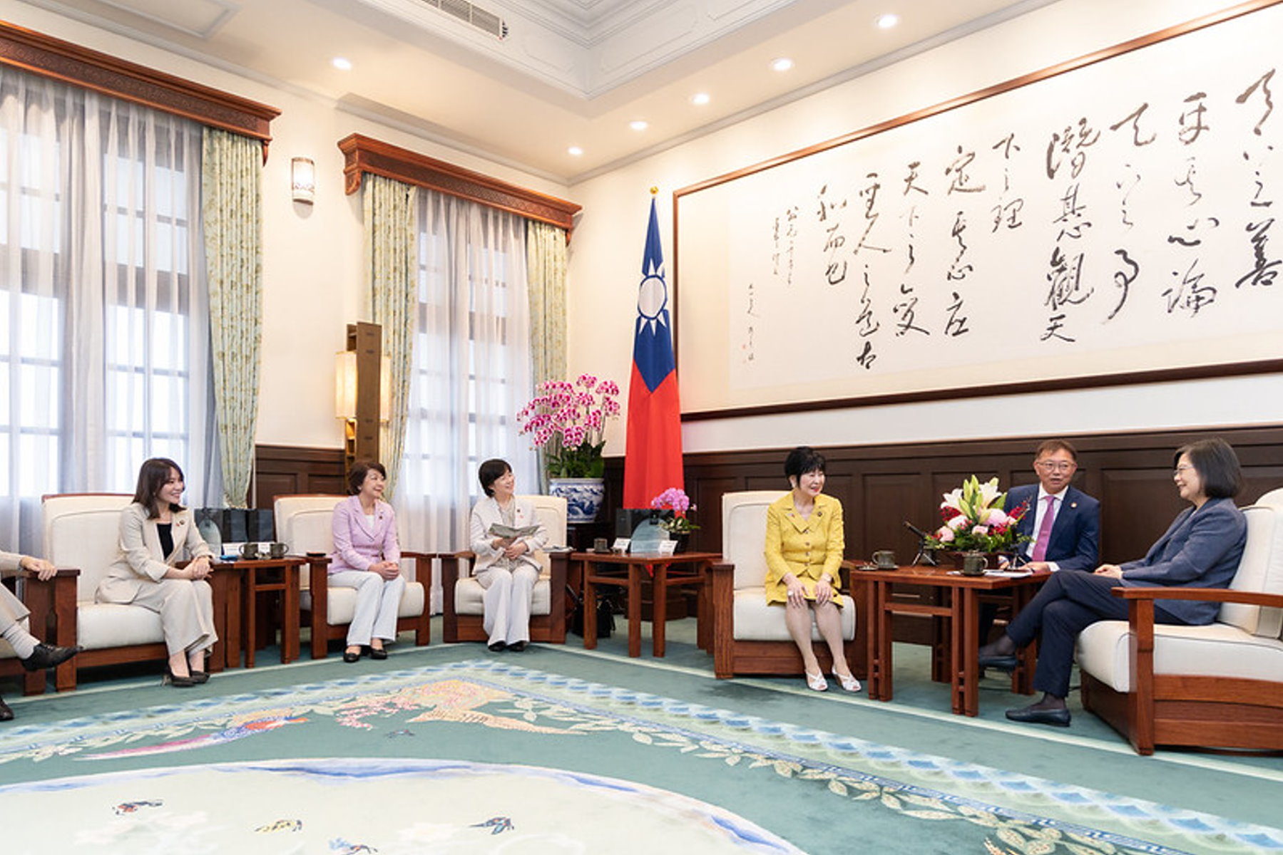 接見日本前參院議長訪團 蔡總統盼與民主夥伴持續合作