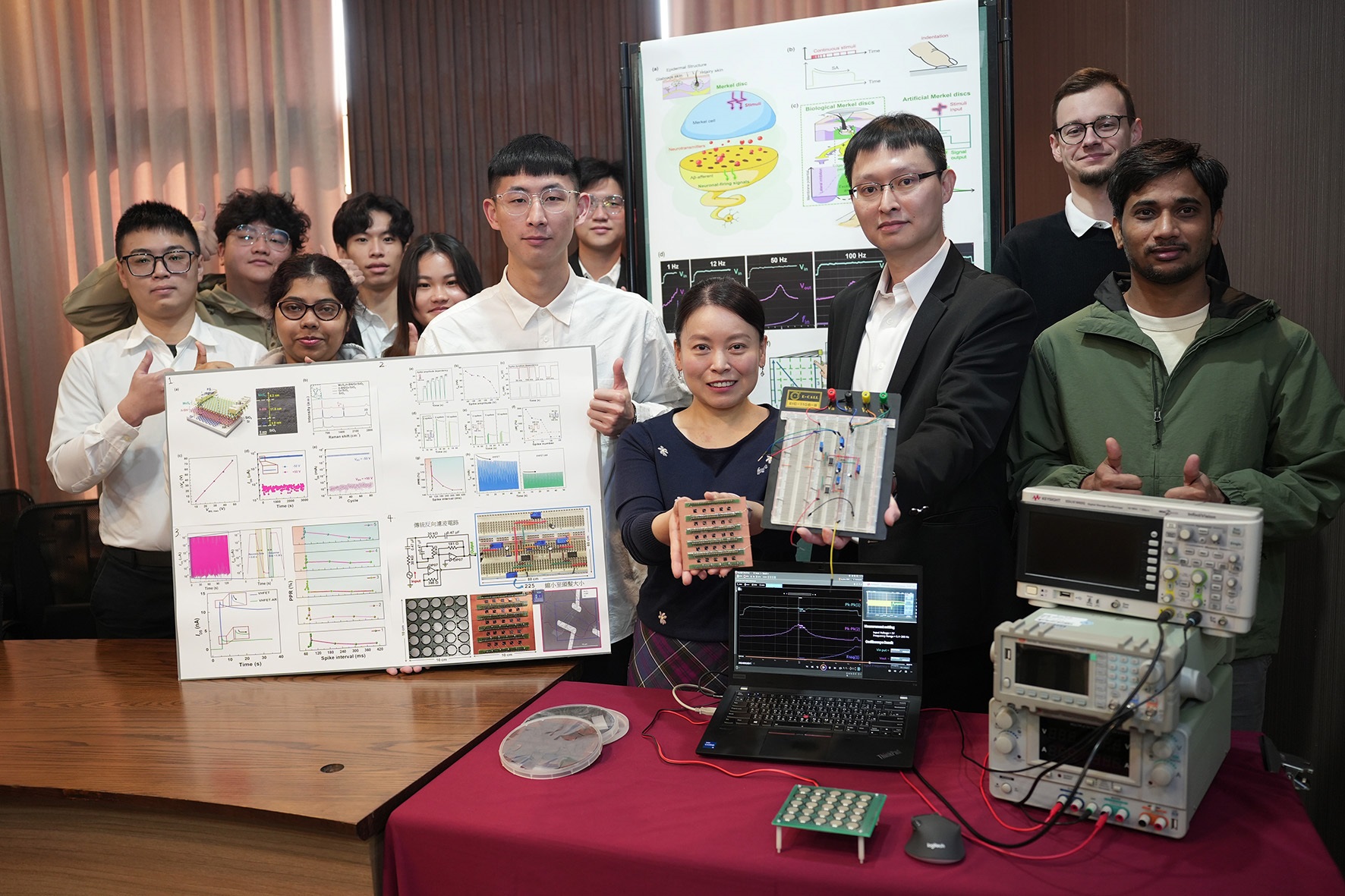 中興大學開發仿生觸覺電子元件 智慧皮膚新突破