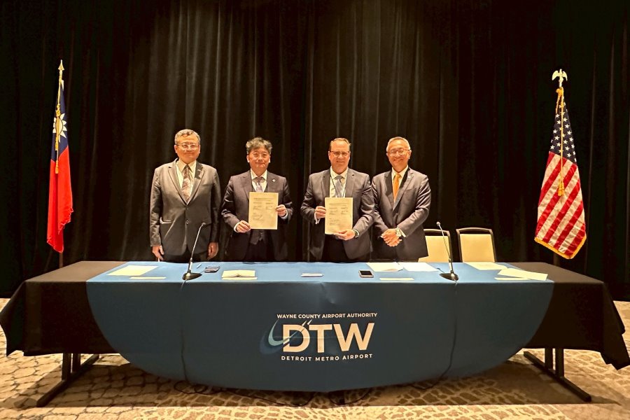 台美關係深化 桃機與底特律機場締結友好姊妹機場