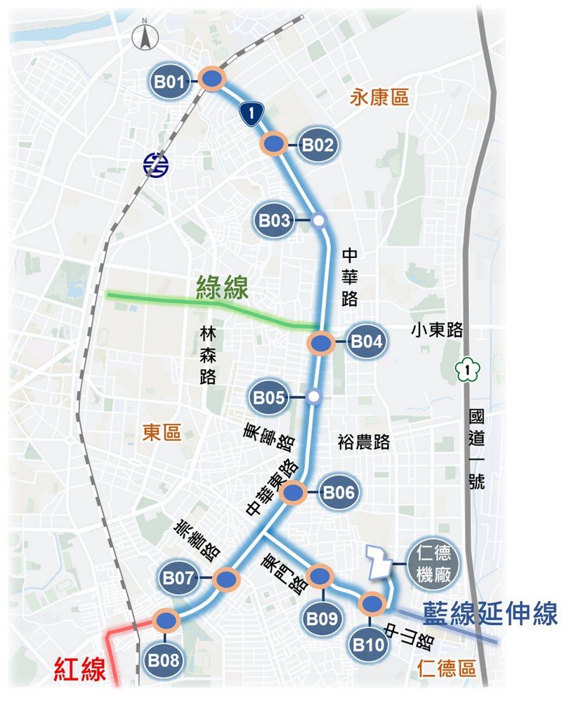 台南捷運藍線基本設計透過中央審議即將發包作業