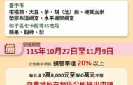 薔琵颱風造成台中農損 11月9日前申請現金救助